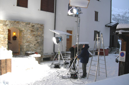 Alessia Ventura e Federico Badiali sul set